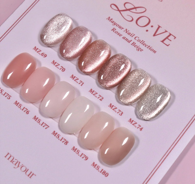 [mayour] 【LO:VE】 12色 セット / Rose and Beige / 春のネイル / 【3月20日以降の出庫】