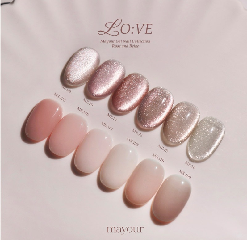 [mayour] 【LO:VE】 12色 セット / Rose and Beige / 春のネイル / 【3月20日以降の出庫】