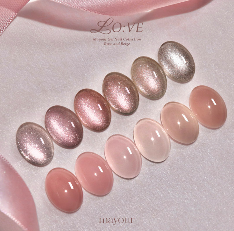 [mayour] 【LO:VE】 12色 セット / Rose and Beige / 春のネイル / 【3月20日以降の出庫】