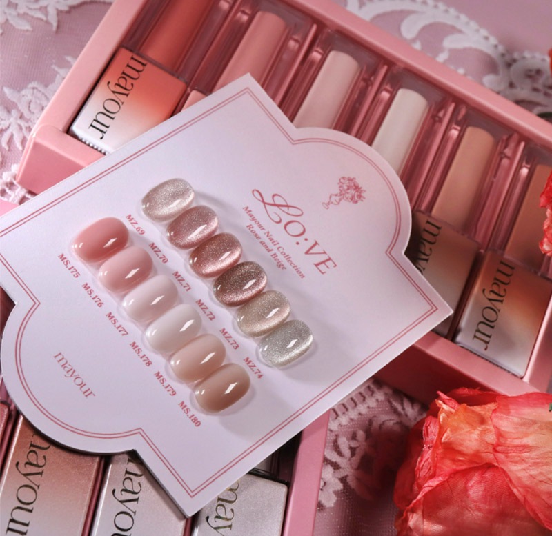 [mayour] 【LO:VE】 12色 セット / Rose and Beige / 春のネイル / 【3月20日以降の出庫】