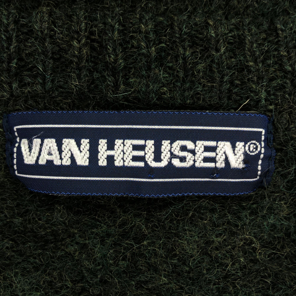ヴァンヒューゼン 90s ウール オールド 長袖 クルーネック ニット M グリーン VAN HEUSEN セーター メンズ ヴァンヒューゼン 90s ウール オールド 長袖 クルーネック ニット M グリーン VAN HEUSEN セーター メンズ