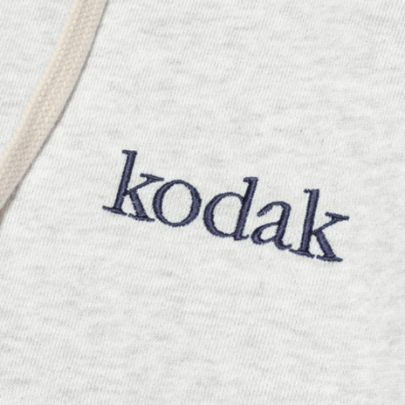コダックレインボービッグロゴパーカージップアップホワイトメランジ コダックレインボービッグロゴパーカージップアップホワイトメランジ