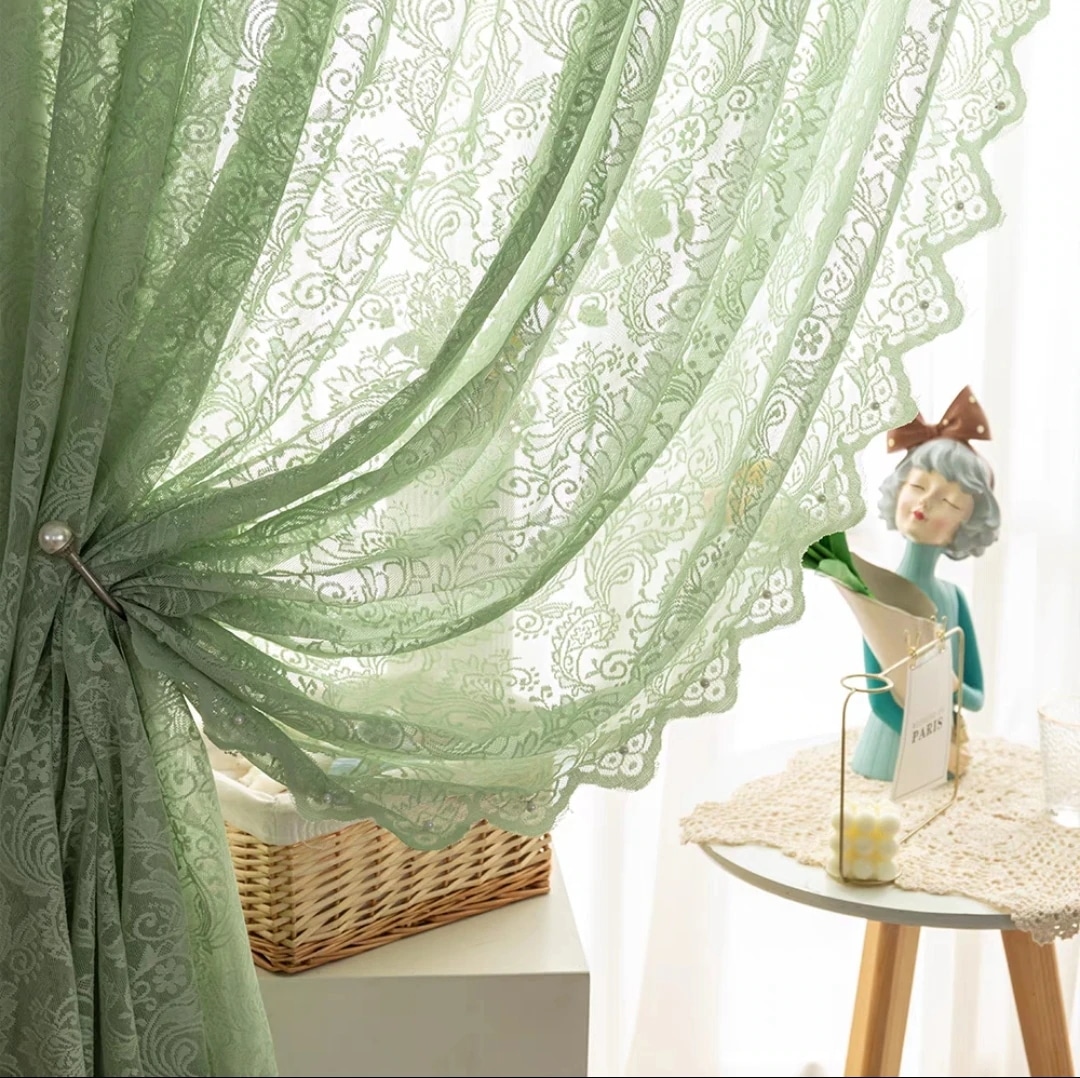 レトロな田舎風のフランス風 レースカーテン 遮光 UVカット防音 断熱 遮光 省エネ無地 UVカット防音 フランスジャカードレースのカーテン田園風 半透明 レトロな田舎風のフランス風 レースカーテン 遮光 UVカット防音 断熱 遮光 省エネ無地 UVカット防音 フランスジャカードレースのカーテン田園風 半透明