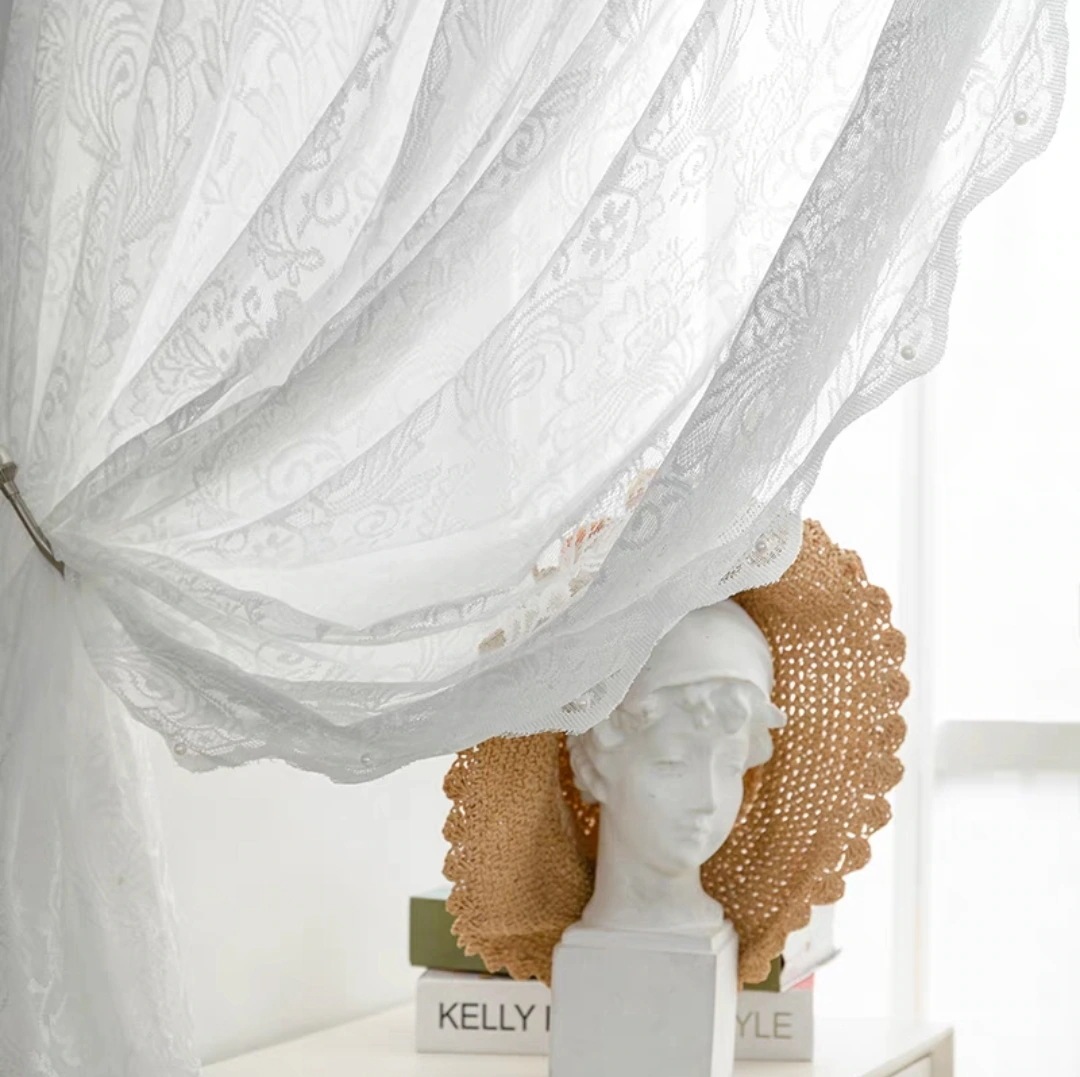 レトロな田舎風のフランス風 レースカーテン 遮光 UVカット防音 断熱 遮光 省エネ無地 UVカット防音 フランスジャカードレースのカーテン田園風 半透明 レトロな田舎風のフランス風 レースカーテン 遮光 UVカット防音 断熱 遮光 省エネ無地 UVカット防音 フランスジャカードレースのカーテン田園風 半透明