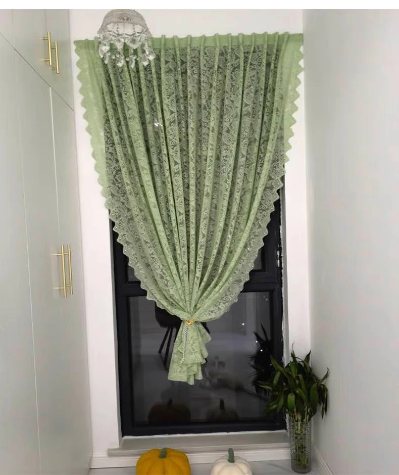 レトロな田舎風のフランス風 レースカーテン 遮光 UVカット防音 断熱 遮光 省エネ無地 UVカット防音 フランスジャカードレースのカーテン田園風 半透明 レトロな田舎風のフランス風 レースカーテン 遮光 UVカット防音 断熱 遮光 省エネ無地 UVカット防音 フランスジャカードレースのカーテン田園風 半透明