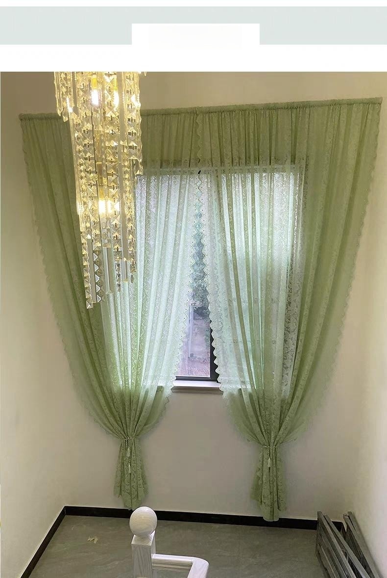 レトロな田舎風のフランス風 レースカーテン 遮光 UVカット防音 断熱 遮光 省エネ無地 UVカット防音 フランスジャカードレースのカーテン田園風 半透明 レトロな田舎風のフランス風 レースカーテン 遮光 UVカット防音 断熱 遮光 省エネ無地 UVカット防音 フランスジャカードレースのカーテン田園風 半透明