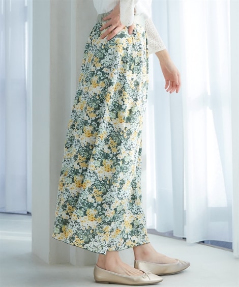 ロングスカート 大きいサイズ　花柄スカート　miclat