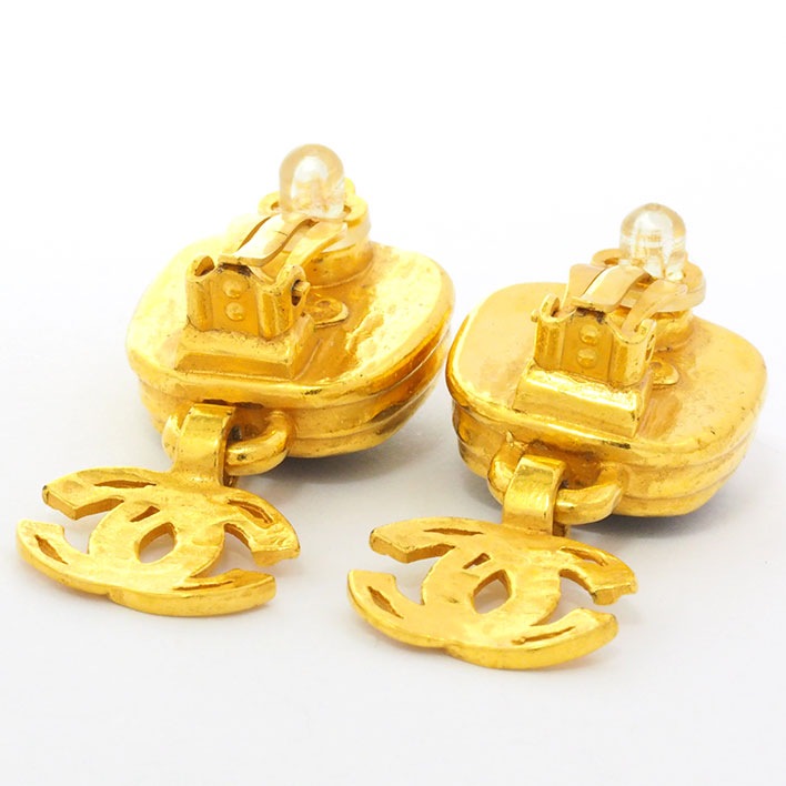 シャネル ココマーク スクエア ブラックオパール風ジェム クリップタイプ 【イヤリング】 シャネル ココマーク スクエア ブラックオパール風ジェム クリップタイプ 【イヤリング】