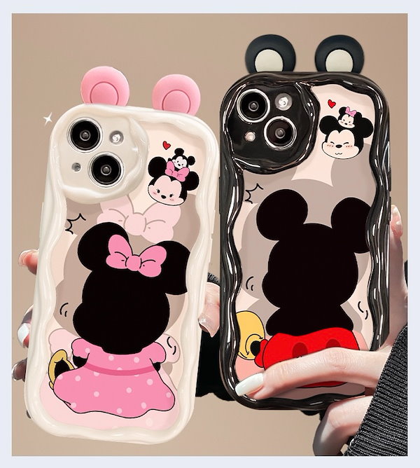 ミッキーとミニーのケース Qoo10] ミッキー,ミニー iphone15ケース