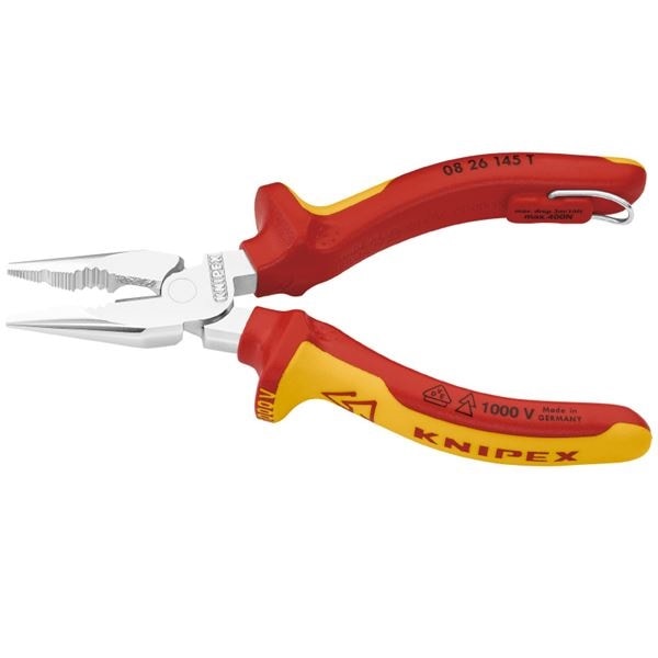 KNIPEX（クニペックス） 0826-145TBK 絶縁ニードルノーズペンチ 落防（BK）