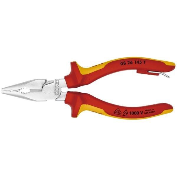 KNIPEX（クニペックス） 0826-145TBK 絶縁ニードルノーズペンチ 落防（BK）