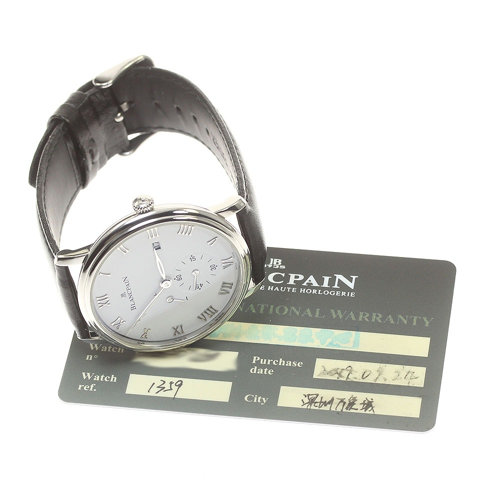 ブランパン Blancpain 6606-1127-55B ヴィルレ ウルトラスリム デイト 自動巻き メンズ 良品 保証書付き_821037【中古】 ブランパン Blancpain 6606-1127-55B ヴィルレ ウルトラスリム デイト 自動巻き メンズ 良品 保証書付き_821037【中古】
