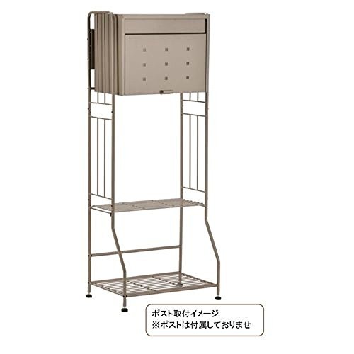 グリーンライフ ポストスタンド 大型ポストスタンド 置くだけ設置のシンプルデザイン チタングレー 3