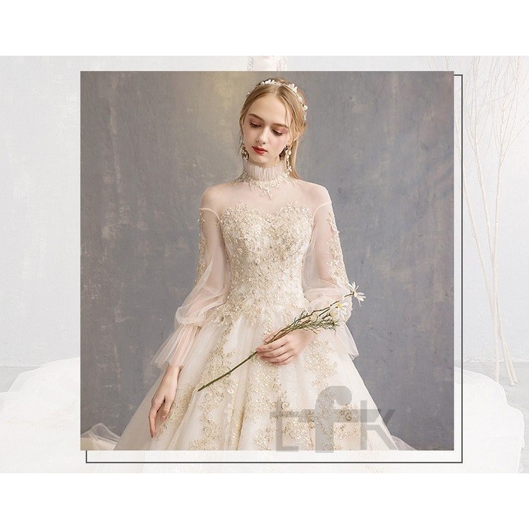 ウェディングドレス ウェディングドレス白 パーティードレス 刺繍レース 花嫁ロングドレス 簡約 結婚式 露背 二次会 エレガント ビーズ お呼ばれ 挙式