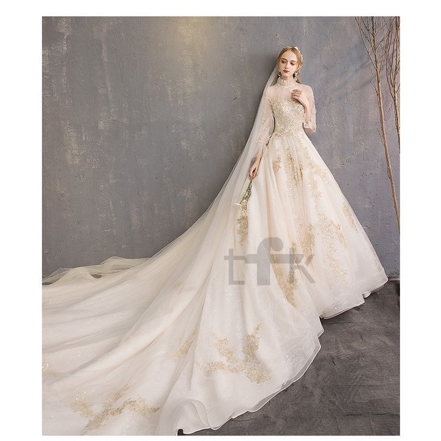 ウェディングドレス ウェディングドレス白 パーティードレス 刺繍レース 花嫁ロングドレス 簡約 結婚式 露背 二次会 エレガント ビーズ お呼ばれ 挙式