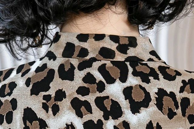 ボウタイ 4L 3L きれいめ カジュアル 大きいサイズ リボン 柄シャツ デート服 総柄 お出かけ おしゃれ レオパード シャツ レディース ブラウス ス ヒョウ柄 長袖 上品