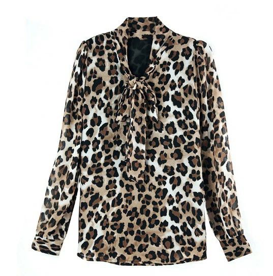 ボウタイ 4L 3L きれいめ カジュアル 大きいサイズ リボン 柄シャツ デート服 総柄 お出かけ おしゃれ レオパード シャツ レディース ブラウス ス ヒョウ柄 長袖 上品