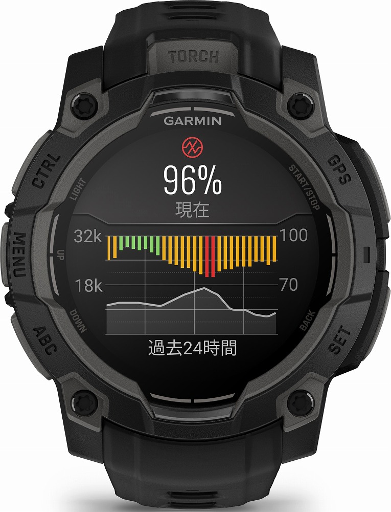 ガーミン Instinct 3 AMOLED 45mm Black【Suica対応】スマートウォッチ 010-02936-30 ガーミン Instinct 3 AMOLED 45mm Black【Suica対応】スマートウォッチ 010-02936-30