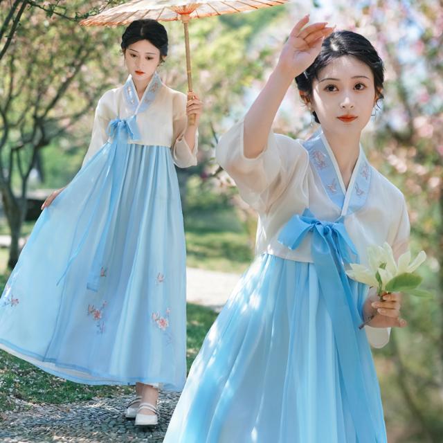 新風民族風テーマ服韓服韓国服女性宮廷演出ドレス普段着
