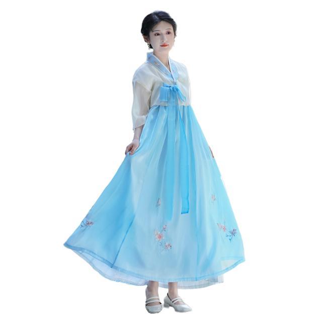新風民族風テーマ服韓服韓国服女性宮廷演出ドレス普段着