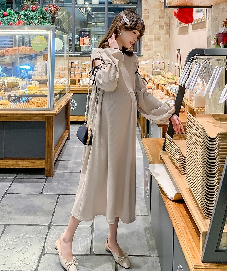 【日本未発売/送料無料】マタニティ ワンピース 袖カット ラウンドネック パフスリーブ リボン 【日本未発売/送料無料】マタニティ ワンピース 袖カット ラウンドネック パフスリーブ リボン