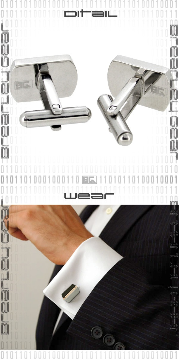 Brearley Gear ブレアリーギア ブランドロゴ サージカルステンレス カフスボタン Brearley Gear ブレアリーギア ブランドロゴ サージカルステンレス カフスボタン