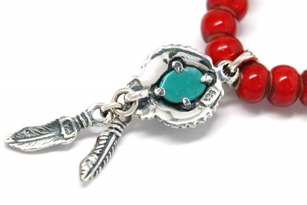 インディアンジュエリー ブレスレット 天然石 ルビー ターコイズ レッドコーラル ジルコニア イーグル 鷲 フェザー 羽 グラスビーズ メンズ シルバー925 インディアンジュエリー ブレスレット 天然石 ルビー ターコイズ レッドコーラル ジルコニア イーグル 鷲 フェザー 羽 グラスビーズ メンズ シルバー925