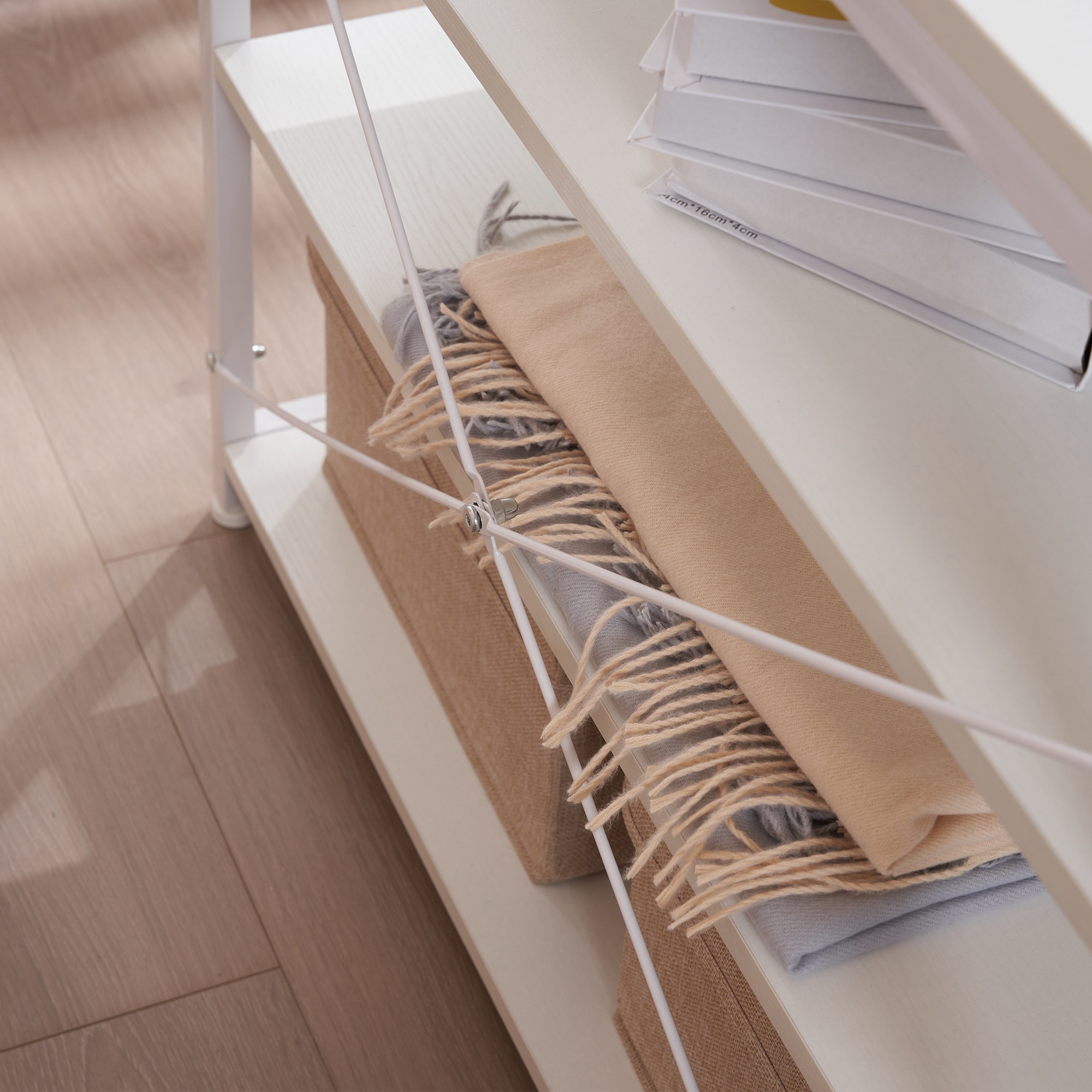 【国内発送&送·料·無·料】【オフィスチェア+パソコンデスク セット& 120cm 【人気商品改良タイプ&【ホワイト&パソコンデスク L字 3段ラック付 ミシン台 デスク木製 ハイデスク付き 書斎机