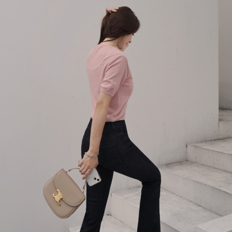 クリック＆ファニーケルソン Vネックウールニット