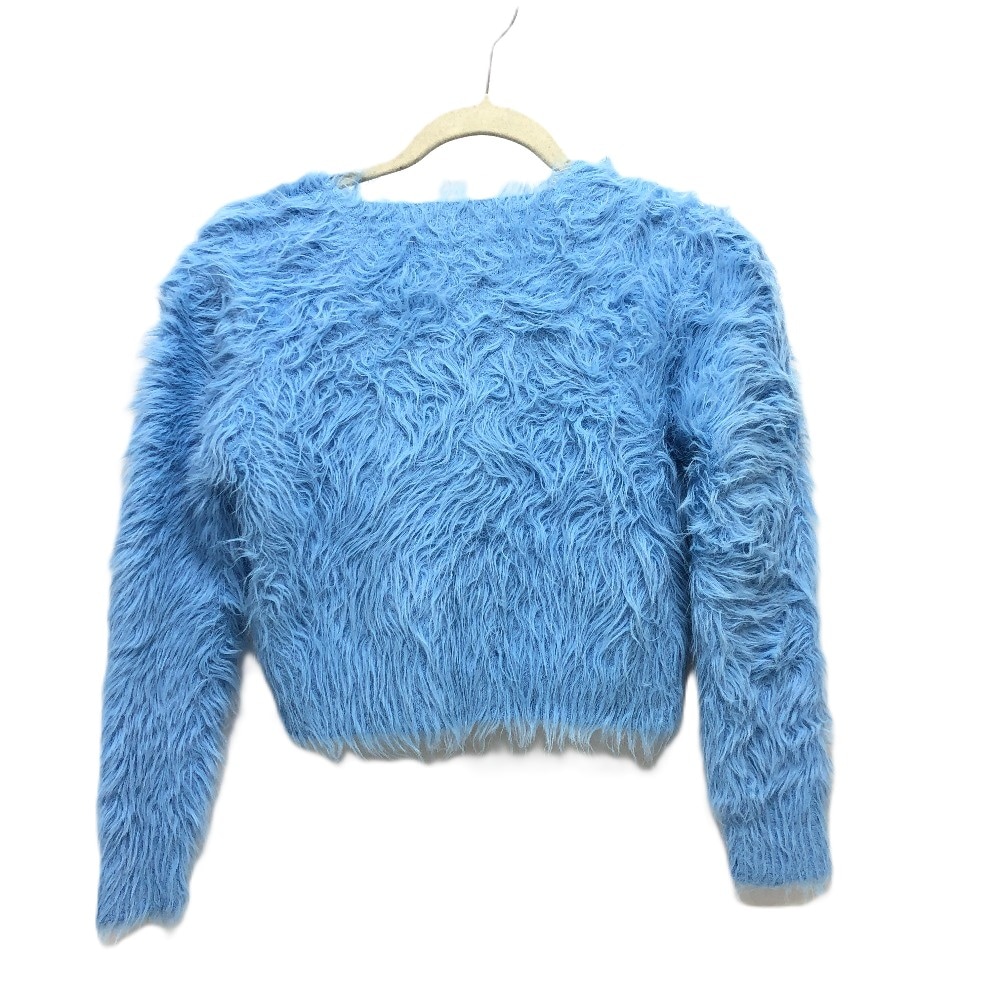 DOUBLE STANDARD CLOTHING ダブルスタンダードクロージング ニット 0209-220-224 ロングシャギー ファー トップス アパレル ナイロン ブルー