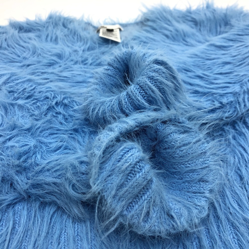 DOUBLE STANDARD CLOTHING ダブルスタンダードクロージング ニット 0209-220-224 ロングシャギー ファー トップス アパレル ナイロン ブルー