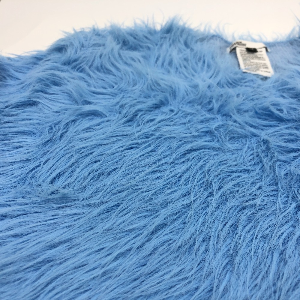 DOUBLE STANDARD CLOTHING ダブルスタンダードクロージング ニット 0209-220-224 ロングシャギー ファー トップス アパレル ナイロン ブルー