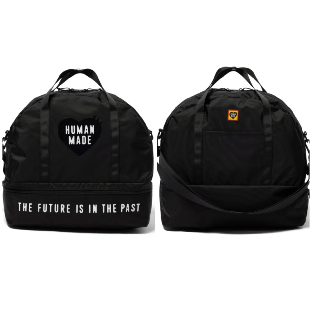 HUMAN MADE ブラックボストンバッグ HUMAN MADE ボストンバッグ