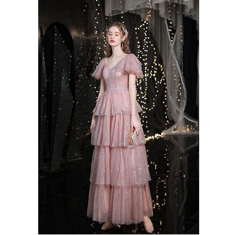 フレンチドレスパーティードレス演奏会 発表会 結婚式ワンピース ウェディングドレス 花嫁ロングドレス 成人式 同窓会 卒業式 ドレス ピンク フレンチドレスパーティードレス演奏会 発表会 結婚式ワンピース ウェディングドレス 花嫁ロングドレス 成人式 同窓会 卒業式 ドレス ピンク