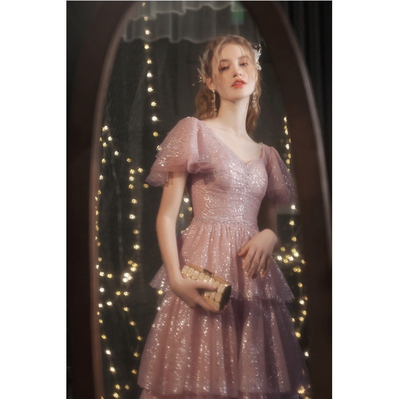 フレンチドレスパーティードレス演奏会 発表会 結婚式ワンピース ウェディングドレス 花嫁ロングドレス 成人式 同窓会 卒業式 ドレス ピンク フレンチドレスパーティードレス演奏会 発表会 結婚式ワンピース ウェディングドレス 花嫁ロングドレス 成人式 同窓会 卒業式 ドレス ピンク