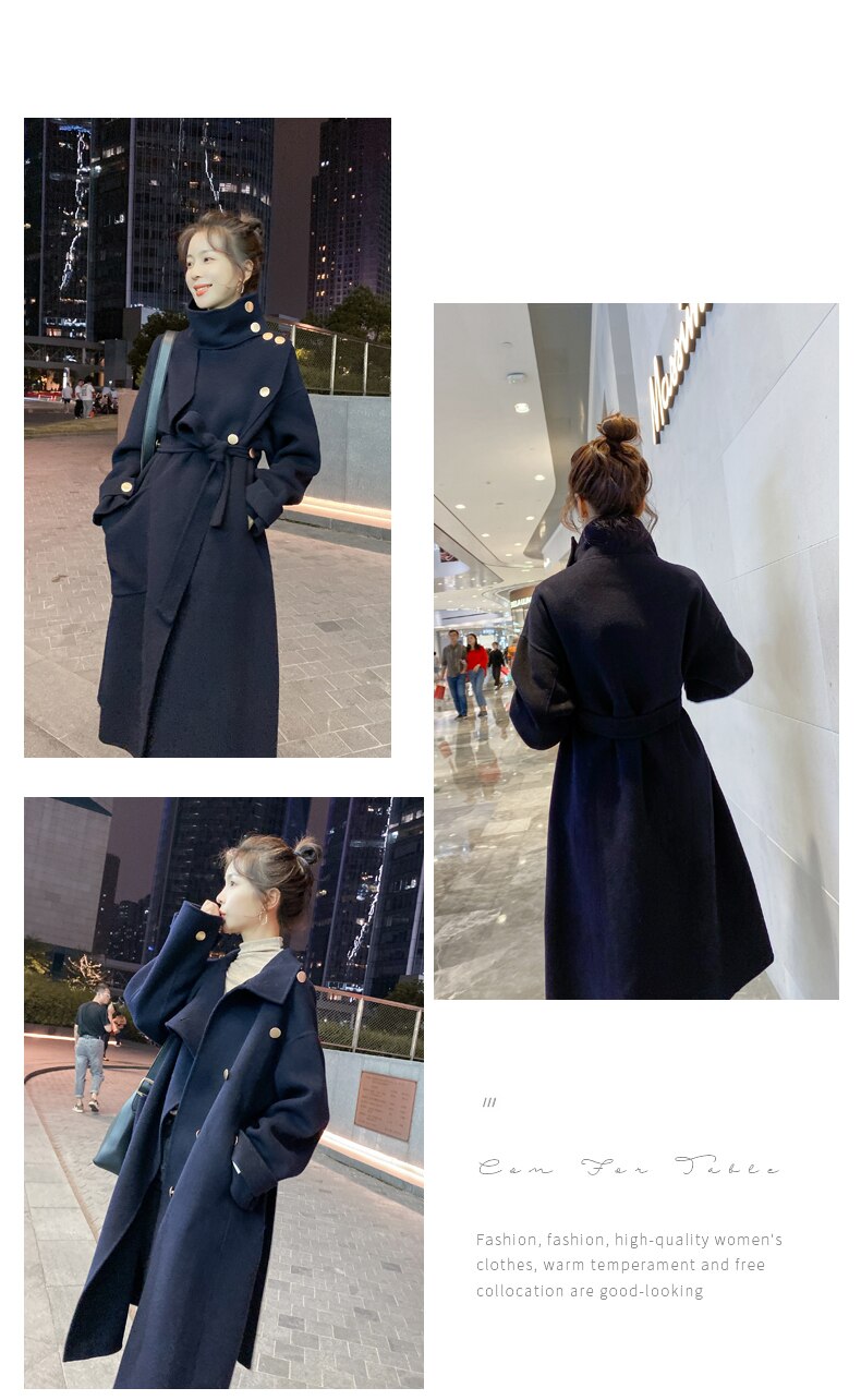 トレンチコート 秋冬用厚手 メルトンダウンコート ロングトレンチコート アウター トレンチコート コ