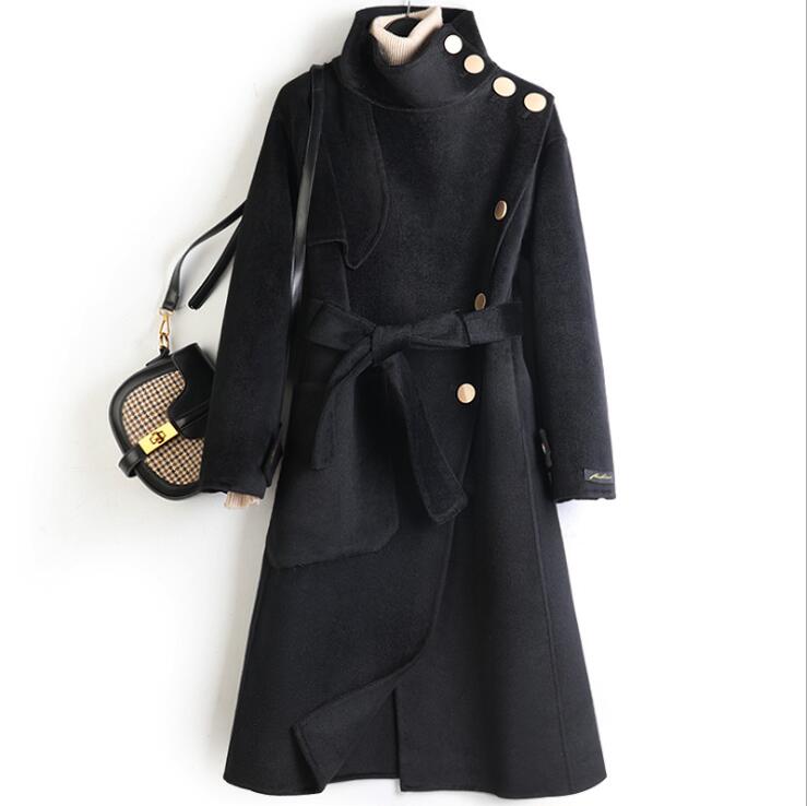 トレンチコート 秋冬用厚手 メルトンダウンコート ロングトレンチコート アウター トレンチコート コ