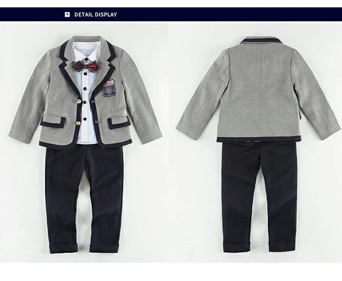 【男の子 スーツ 】キッズ スーツ 男の子 5点セット ジャケット パンツ シャツ 蝶ネクタイ フォーマル スーツ 入学式 子供服 制服 受験 面接 キッズ フォーマル 小学生 男児 ジュニア 100