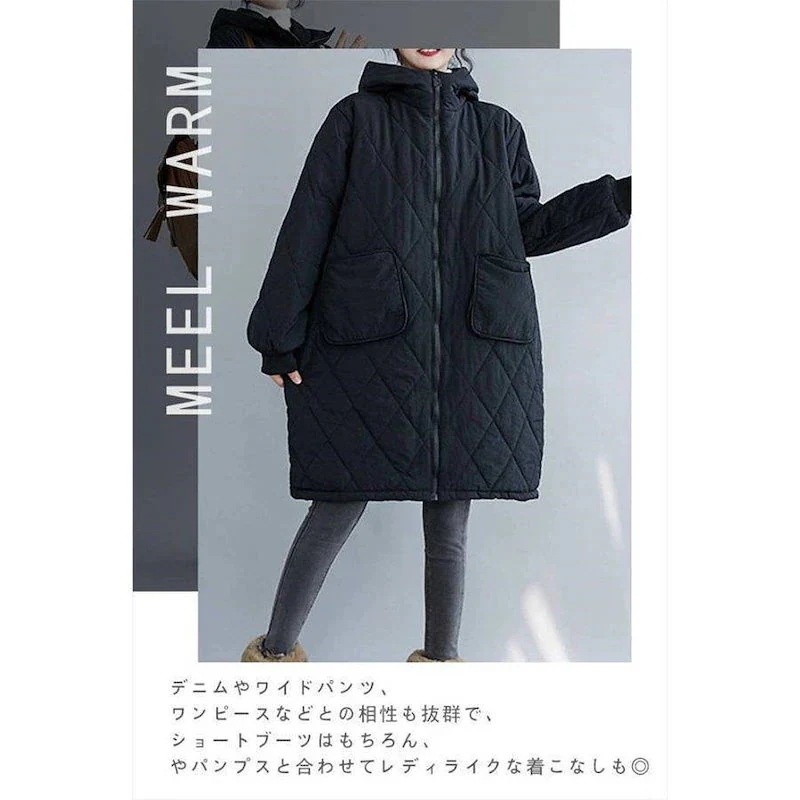 新入庫 キルティングコート レディース フード付き 中綿コート ロングコート ジャケット 新入庫 キルティングコート レディース フード付き 中綿コート ロングコート ジャケット