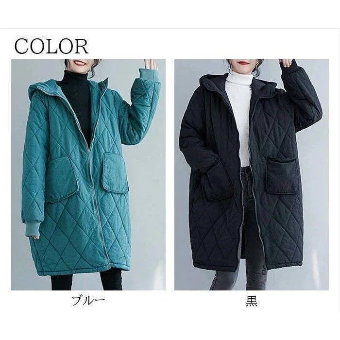 新入庫 キルティングコート レディース フード付き 中綿コート ロングコート ジャケット 新入庫 キルティングコート レディース フード付き 中綿コート ロングコート ジャケット