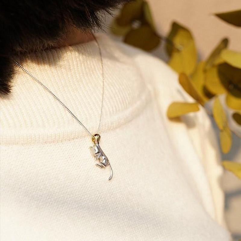 ネックレス レディース 女性 アクセサリー ファッション雑貨 チェーン 猫 ネコ 動物 アニマル シルバーカラー かわいい キュート シンプル プレゼ mdprevattcaulkingandwaterproofing.com
