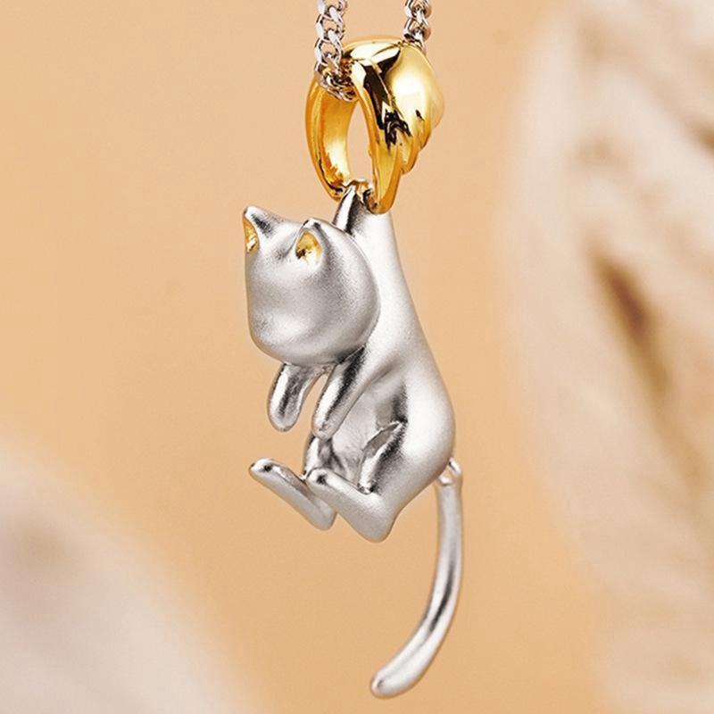 ネックレス レディース 女性 アクセサリー ファッション雑貨 チェーン 猫 ネコ 動物 アニマル シルバーカラー かわいい キュート シンプル プレゼ mdprevattcaulkingandwaterproofing.com