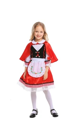 ハロウィン 衣装 あかずきんちゃん キッズ 赤ずきん メイド 童話 コスチューム 女の子 ハロウイン 仮装 ハロウィーン ハロウィン衣装 キッズ かわいい ワンピース コスプレ 子ども 子供 こども_4