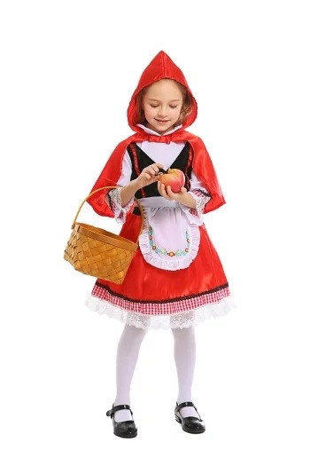 ハロウィン 衣装 あかずきんちゃん キッズ 赤ずきん メイド 童話 コスチューム 女の子 ハロウイン 仮装 ハロウィーン ハロウィン衣装 キッズ かわいい ワンピース コスプレ 子ども 子供 こども_5