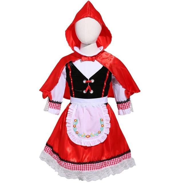 ハロウィン 衣装 あかずきんちゃん キッズ 赤ずきん メイド 童話 コスチューム 女の子 ハロウイン 仮装 ハロウィーン ハロウィン衣装 キッズ かわいい ワンピース コスプレ 子ども 子供 こども_8