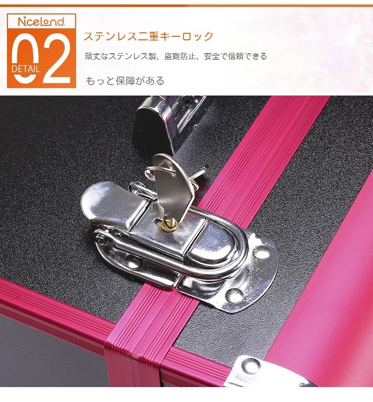 アルミ合金 メイクボックス 多機能 多層 化粧ケース 鎖付き 大容量 持ち運び メイクアップ コスメボックス アルミニウム合金 化粧 収納 ボックス 小分け プロ 仕切り メガ割 アルミ合金 メイクボックス 多機能 多層 化粧ケース 鎖付き 大容量 持ち運び メイクアップ コスメボックス アルミニウム合金 化粧 収納 ボックス 小分け プロ 仕切り メガ割