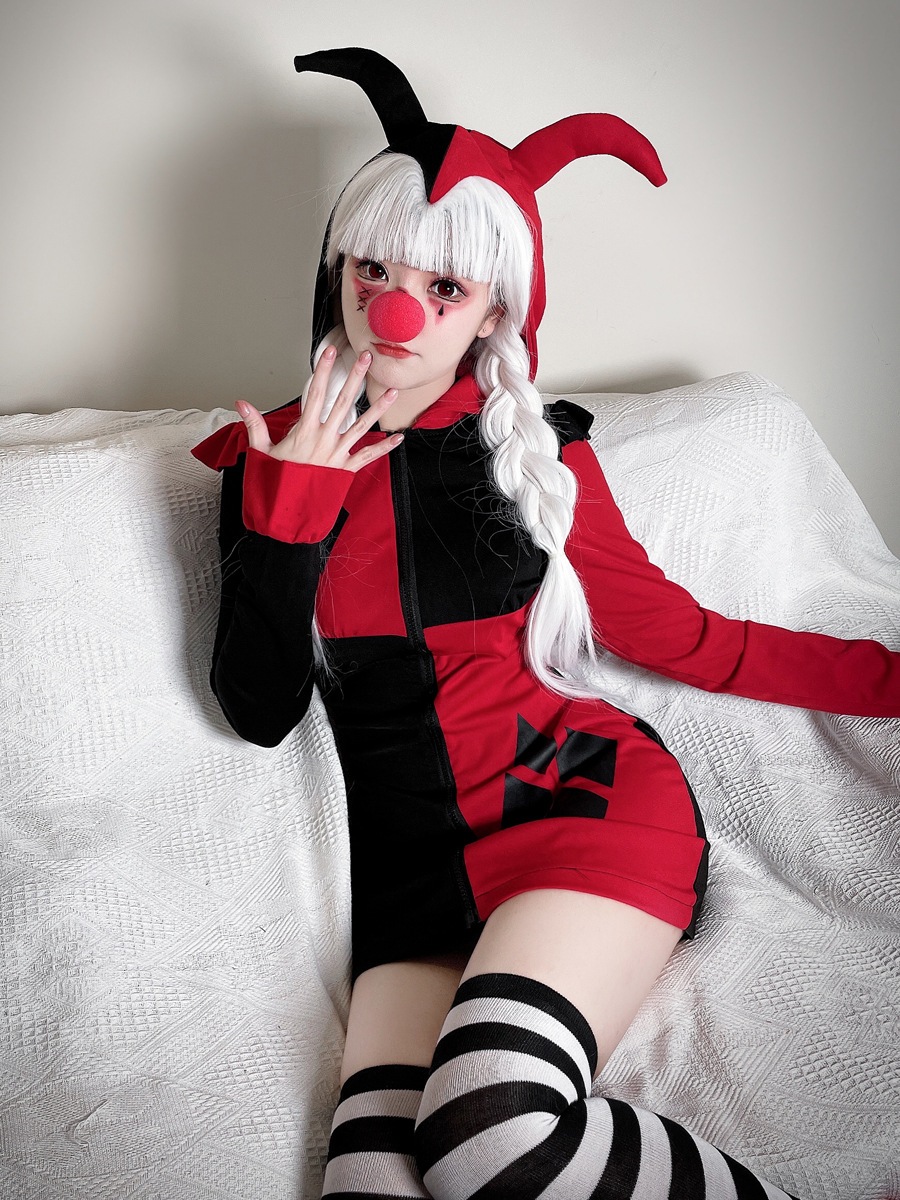 ハロウィン大人用コスチュームコスプレサーカスピエロ女性コスホラーバックソウルパフォーマンスコスチュームポーカークイーンコスチューム_7