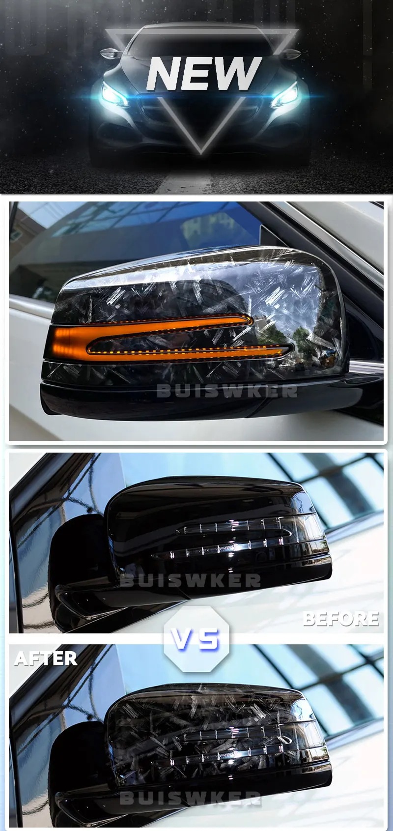 メルセデス・スプリンター クラス A B C E S CLA GLA GLK W176 W246 W204 W212 W221 C177 X204 X156 用 カーボンファイバー ドアミラーカバー_7