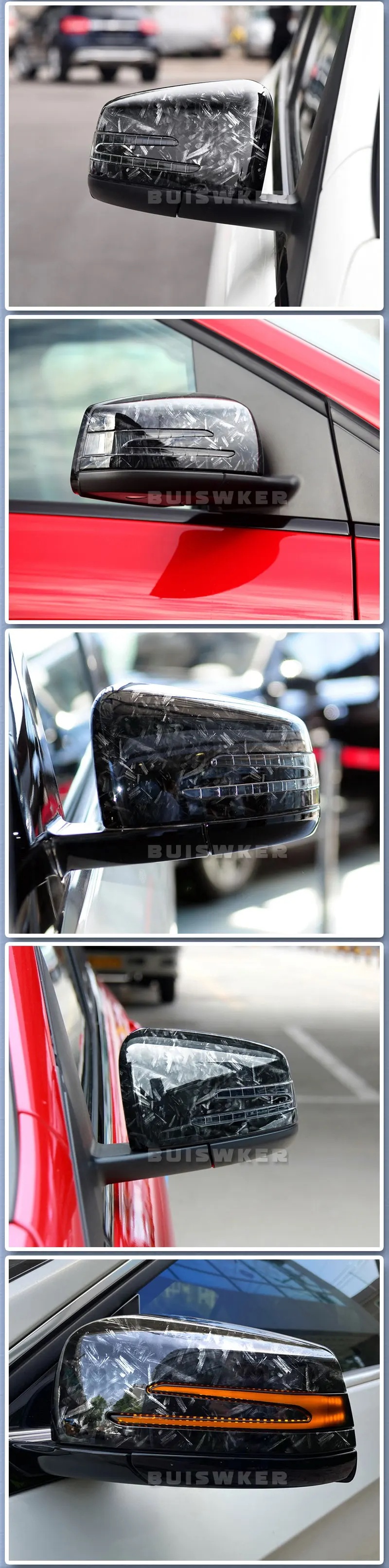 メルセデス・スプリンター クラス A B C E S CLA GLA GLK W176 W246 W204 W212 W221 C177 X204 X156 用 カーボンファイバー ドアミラーカバー_10