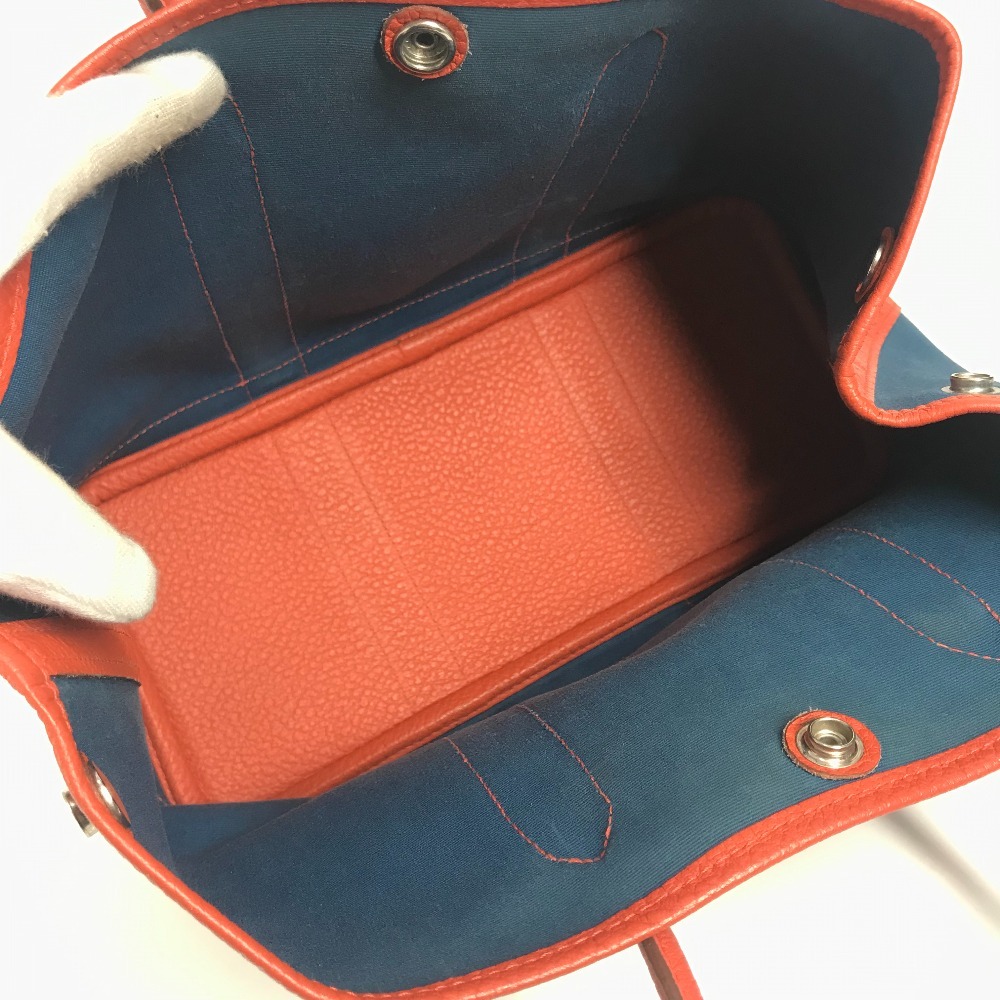 トートバッグ ガーデンパー ティTPM カバン ハンドバッグ バイカラー レザー/キャンバス ブルー_10